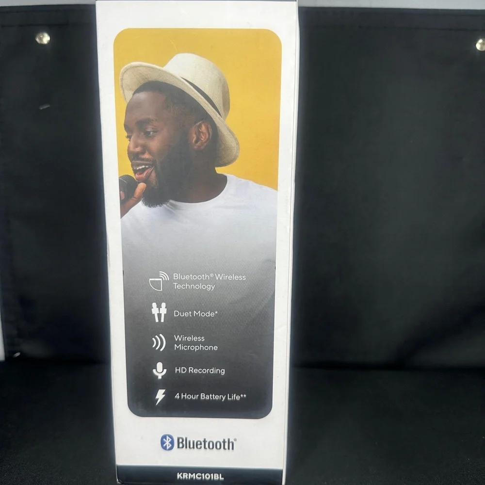 Core Innovations Black Wireless Bluetooth Karaoke Mic + Speaker